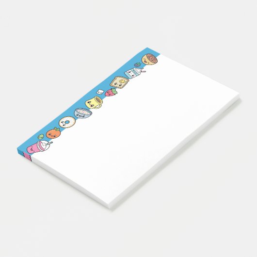 Cute Breakfast Food Post-it® Notes (Schuin)