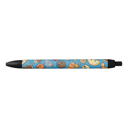 Cute Breakfast Food Zwarte Inkt Pen (Voorkant)