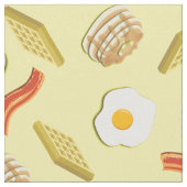 Cute Breakfast Kinder Bacon Eggs Pancakes Waffles Stof (Close Up)