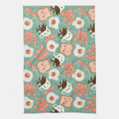 Cute Breakfast Pattern Theedoek (Verticaal)