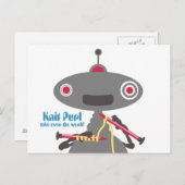 Cute breitting naaldgaren robot alien briefkaart (Voorkant / Achterkant)
