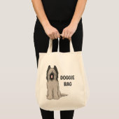 Cute Briard Cartoon Dog Custom Doggie Tote Bag (Voorkant (product))