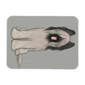 Cute Briard Cartoon Dog Magneet (Horizontaal)
