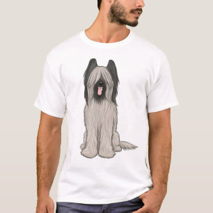 Cute Briard Cartoon Dog T-shirt