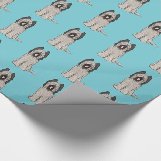 Cute Briards Patroon Cadeaupapier (Hoek)