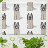 Cute Briards Patroon Theedoek (Gevouwen)