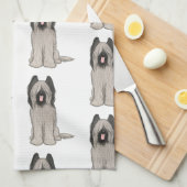 Cute Briards Patroon Theedoek (Quarter Fold)