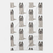 Cute Briards Patroon Theedoek (Verticaal)