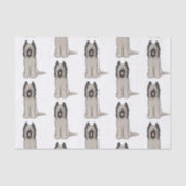 Cute Briards Patroon Tissuepapier (Voorkant)