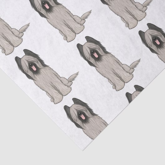 Cute Briards Patroon Tissuepapier (Detail)