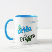 Cute Bride and Groom Personalized Wedding Mok (Links)