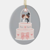 Cute Bride and Groom Topper Wedding Cake Ornament (Rechts)
