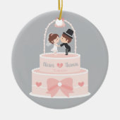 Cute Bride and Groom Topper Wedding Cake Ornament (Voorkant)