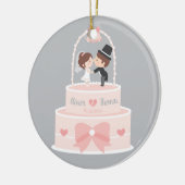 Cute Bride and Groom Topper Wedding Cake Ornament (Links)