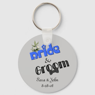 Cute Bride and Groom Wedding Sleutelhanger
