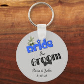 Cute Bride and Groom Wedding Sleutelhanger (Voorkant)