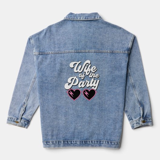Cute Bride Bachelorette Party Denim Jacket (Achterkant)