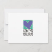 Cute Bride Bridal Shower Invitations - mango Kaart (Achterkant)