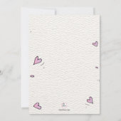 Cute Bride en Groom Jubileum Invitation Kaart (Achterkant)