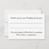Cute Bride en Groom Whimsical Tortelduifjes RSVPCa RSVP Kaartje (Achterkant)