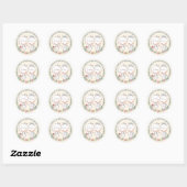 Cute Bride & Groom Floral Wedding Stickers (Vel)