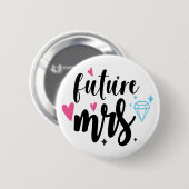 Cute Bride Mrs Wedding Vrijgezellenfeest Verloving Ronde Button 5,7 Cm (Voorkant /achterkant)