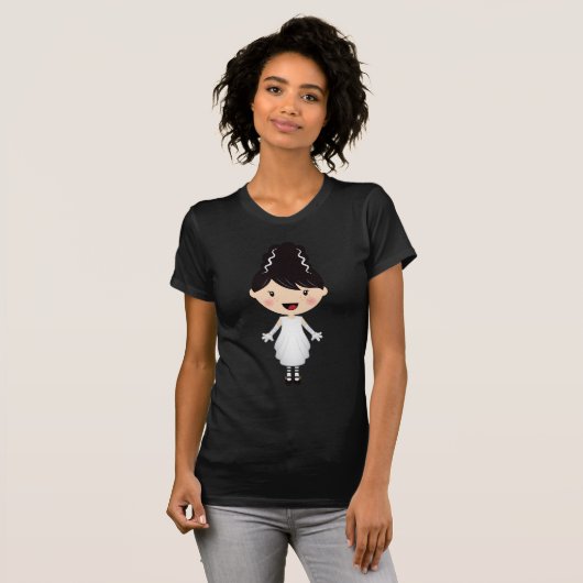 Cute Bride of Frankenstein halloween T-shirt (Voorkant volledig)