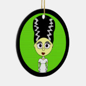 Cute Bride of Frankenstein Keramisch Ornament (Rechts)