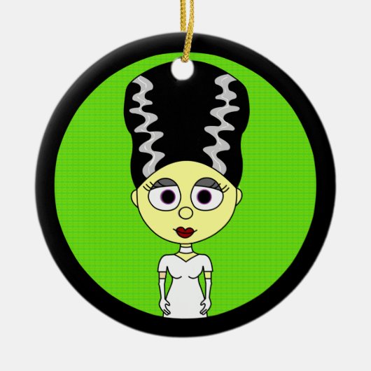 Cute Bride of Frankenstein Keramisch Ornament (Voorkant)
