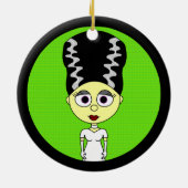 Cute Bride of Frankenstein Keramisch Ornament (Achterkant)