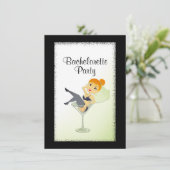 Cute Bride to be Bachelorette Party Invitation Kaart (Staand voorkant)