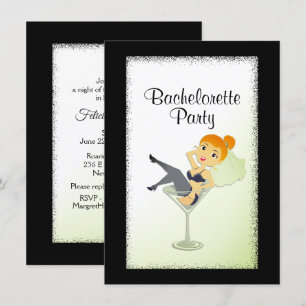 Cute Bride to be Bachelorette Party Invitation Kaart