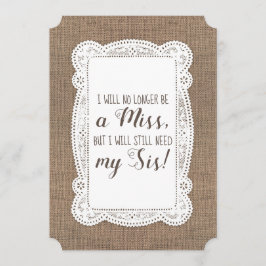 Cute Bridesmaid / Maid of Honor proposal Kaart