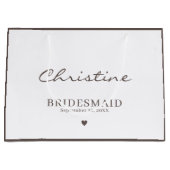 Cute Bridesmaid Weddenschap Hartelijk dank Groot Cadeauzakje (Voorkant)