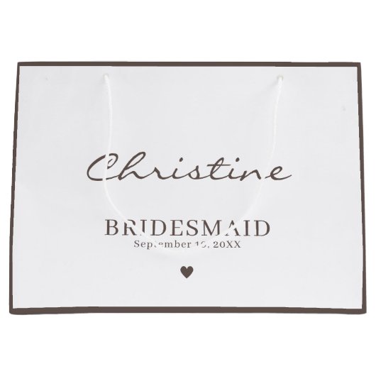 Cute Bridesmaid Weddenschap Hartelijk dank Groot Cadeauzakje (Voorkant)