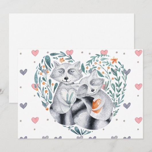 Cute briefkaart. feestdagenkaart (Voorkant / Achterkant)