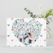 Cute briefkaart. feestdagenkaart (Staand voorkant)