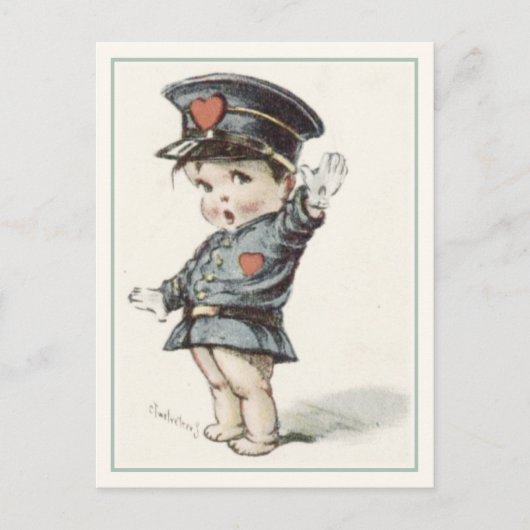 Cute Briefkaart met Illustratieve Baby van de Lief (Voorkant)