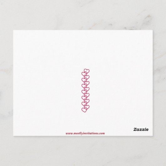 Cute  Briefkaart van 1950 voor meisjes en Valentij (Achterkant)