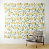 Cute & Bright Country Boerderij Yellow Lemon Patro Wandkleed (In Situ (horizontaal))