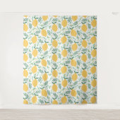 Cute & Bright Country Boerderij Yellow Lemon Patro Wandkleed (Voorkant)