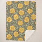 Cute Bright Country Sunflower Patroon Sherpa Deken (Voorkant)