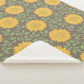 Cute Bright Country Sunflower Patroon Sherpa Deken (3/4)