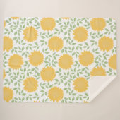 Cute Bright Country Sunflower Patroon Sherpa Deken (Voorkant (horizontaal))