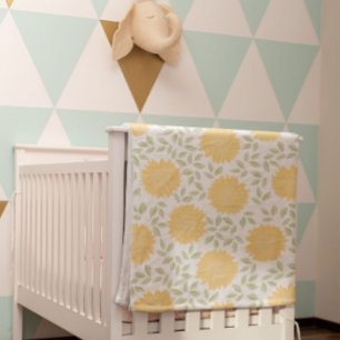 Cute Bright Country Sunflower Patroon Sherpa Deken