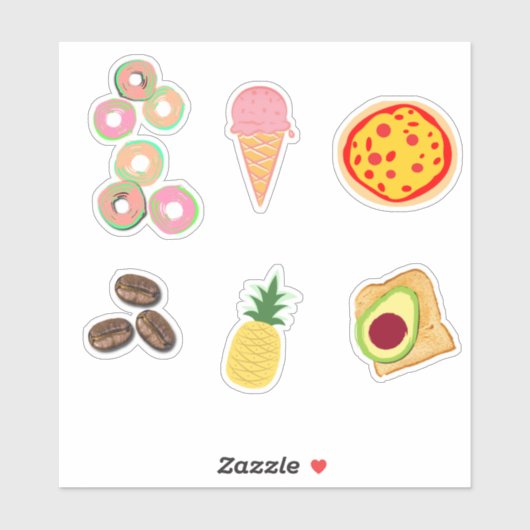 Cute Bright Food Sticker (Vel)
