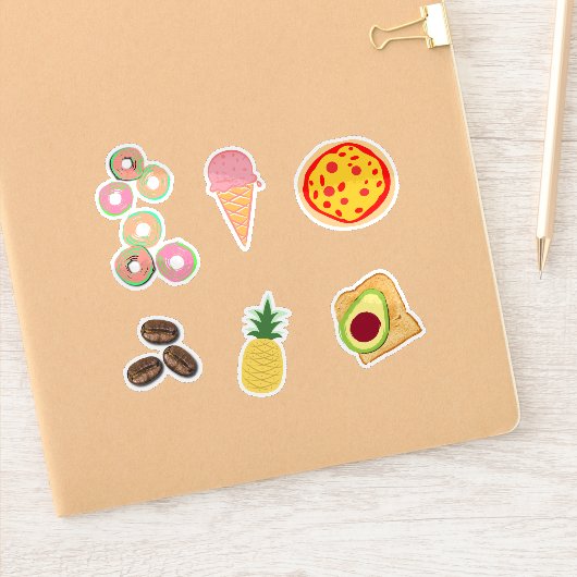 Cute Bright Food Sticker (Notitieboek)
