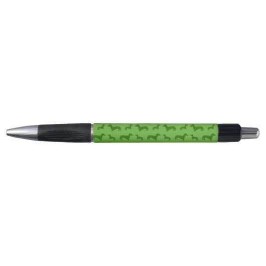 Cute bright green dachshund-patroon pen (Voorkant)