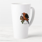  Cute Bright kleurrijke vogel en olie Latte Mok (Rechterhoek)