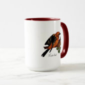 Cute Bright kleurrijke vogel en olie Mok (Voorkant rechts)